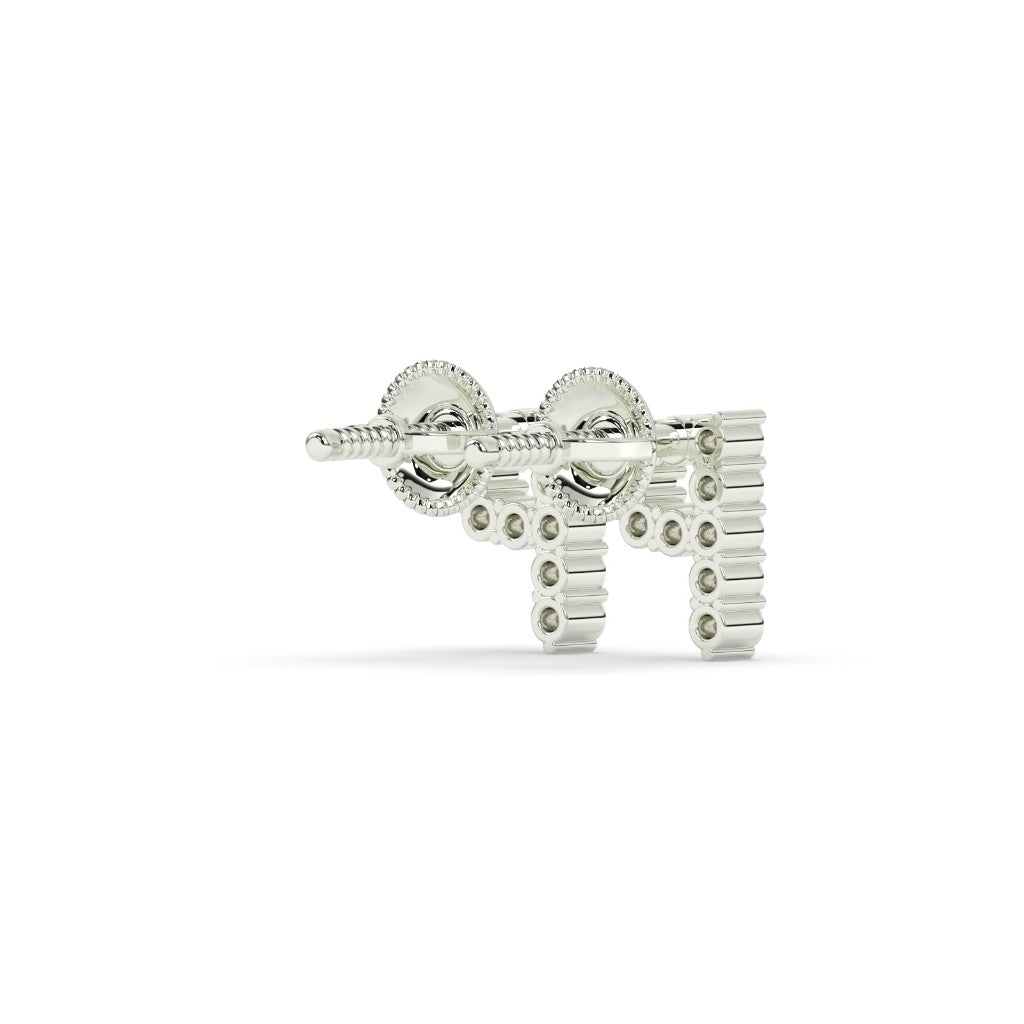 Diamond Letter P Stud Earrings