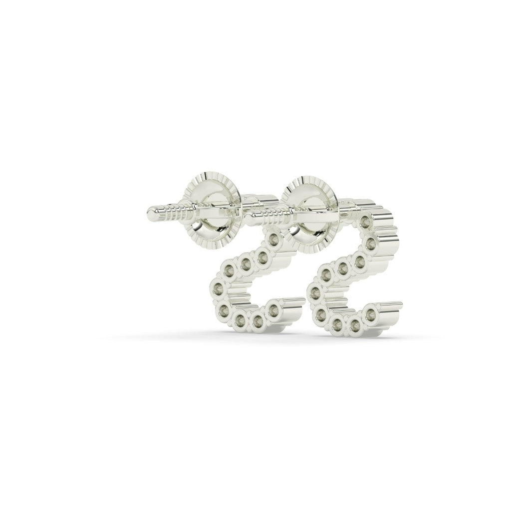 Elegant S Shape Diamond Studs
