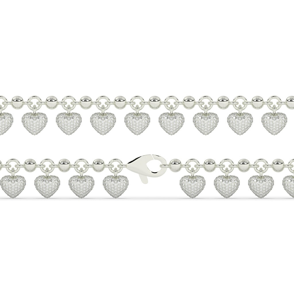 Romantic Dainty Heart Charm Bracelet