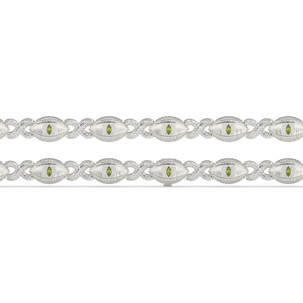 Evil Eye Infinity Diamond Bracelet