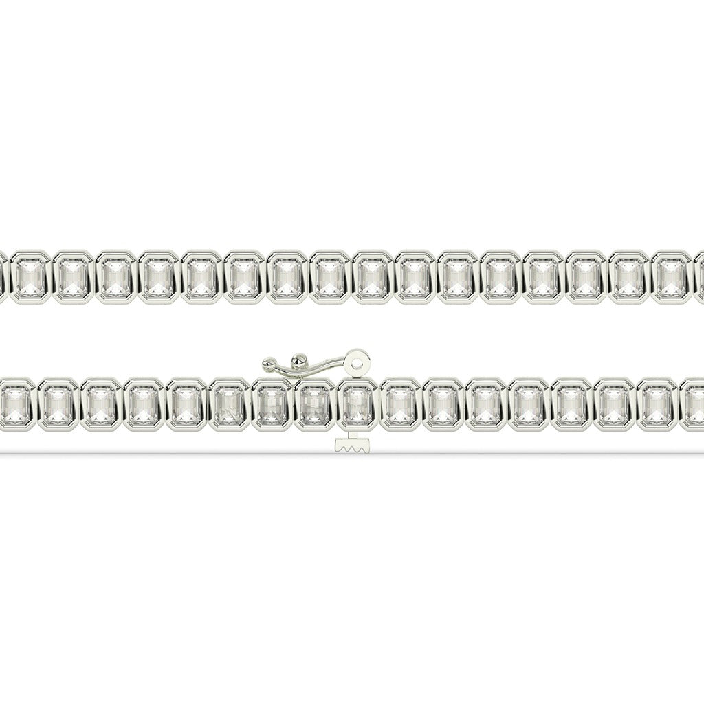 Emerald Cut Diamond Tennis Bracelet