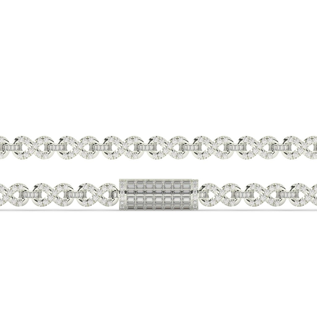 Infinity Twist Diamond Link Bracelet