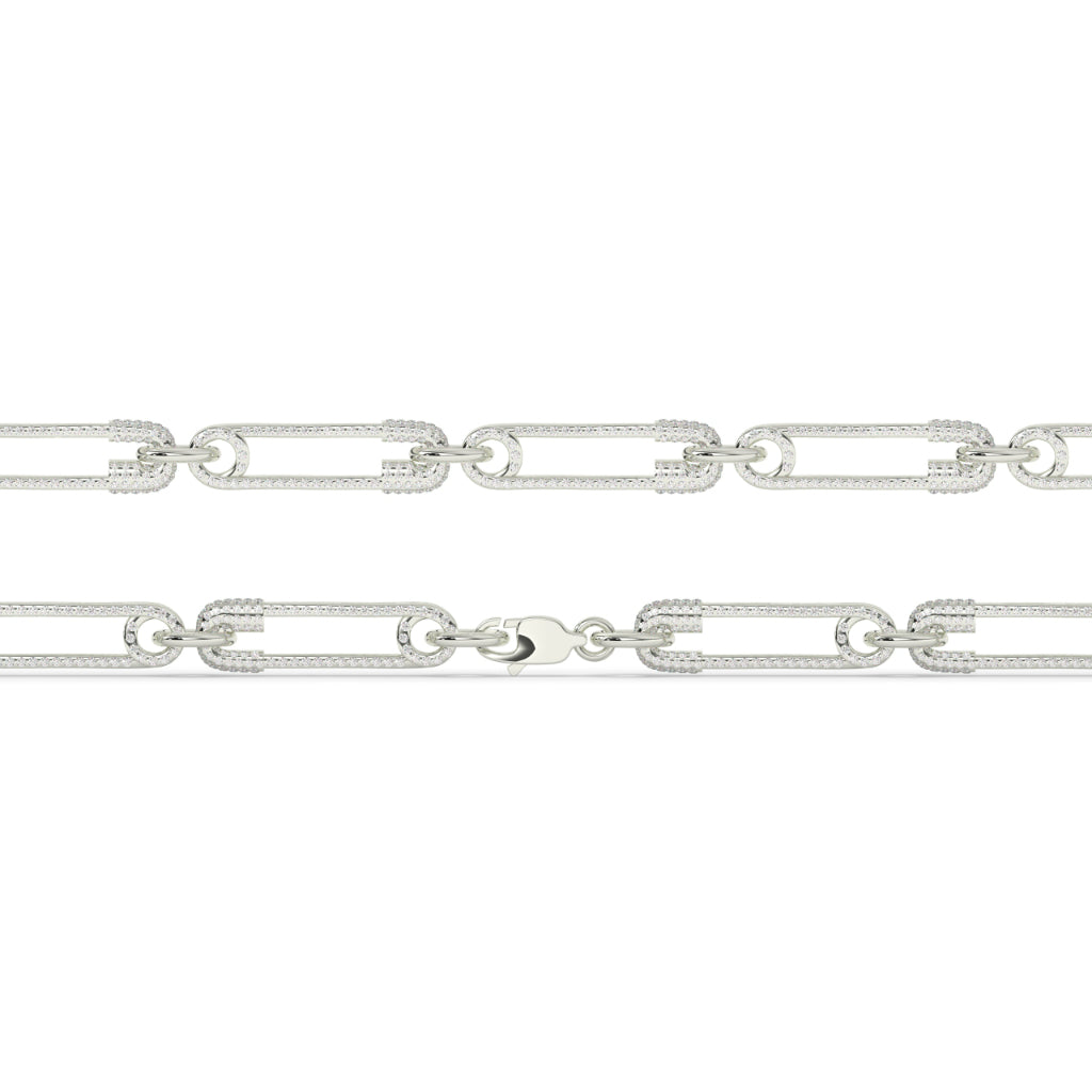 Glamorous Rectangular Chain Link Bracelet