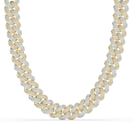 Dual Shine Diamond Cuban Necklace