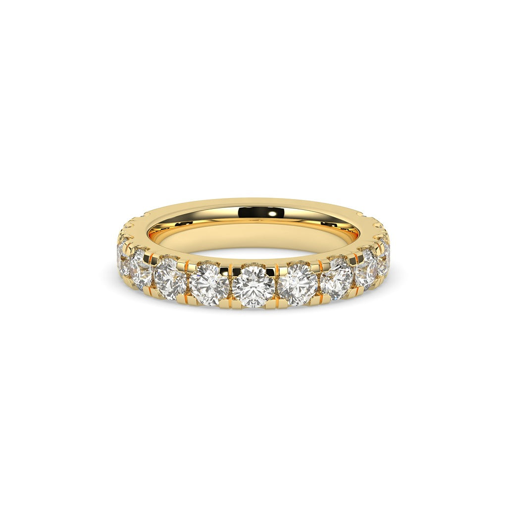 Classic Gold Round Diamond Band