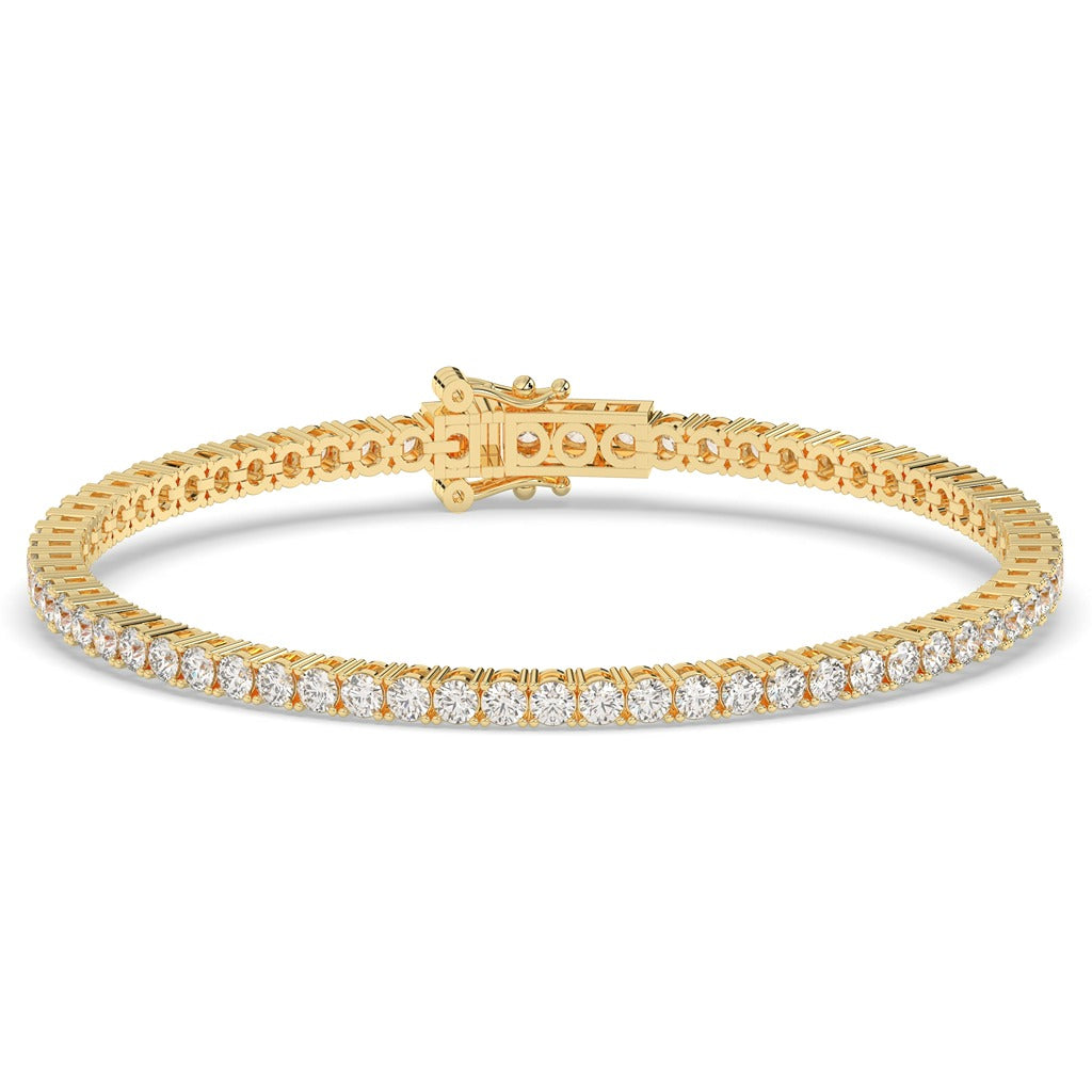 Timeless Round Diamond Tennis Bracelet in Gold