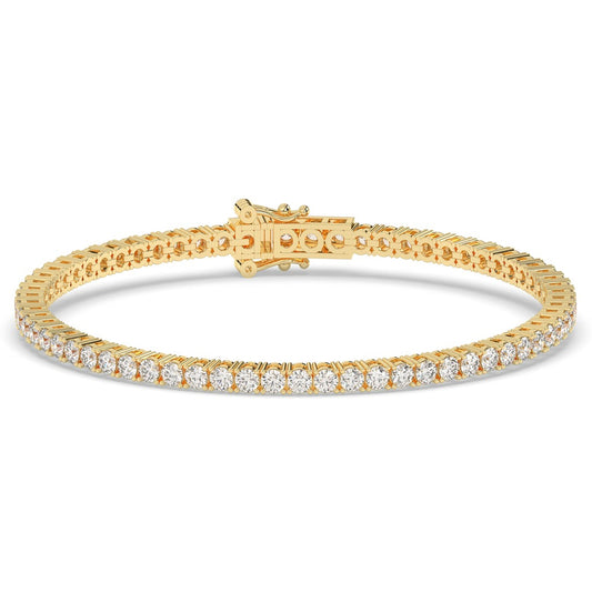 Elegant Round Diamond Gold Bracelet