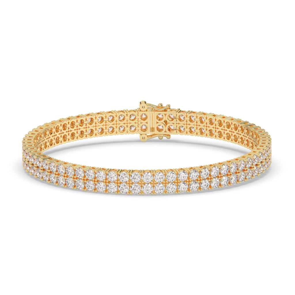 Double Row Diamond Tennis Bracelet