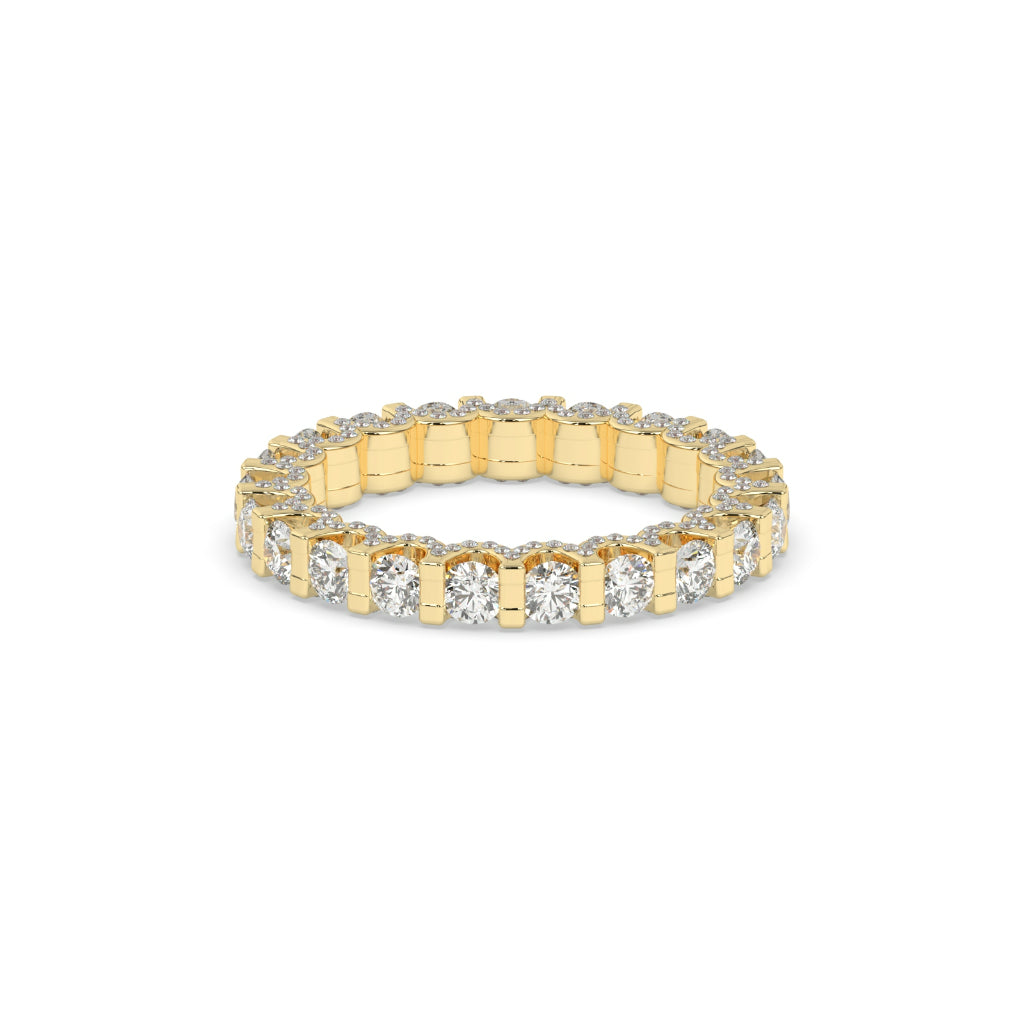 Gold Round Diamond Eternity Band