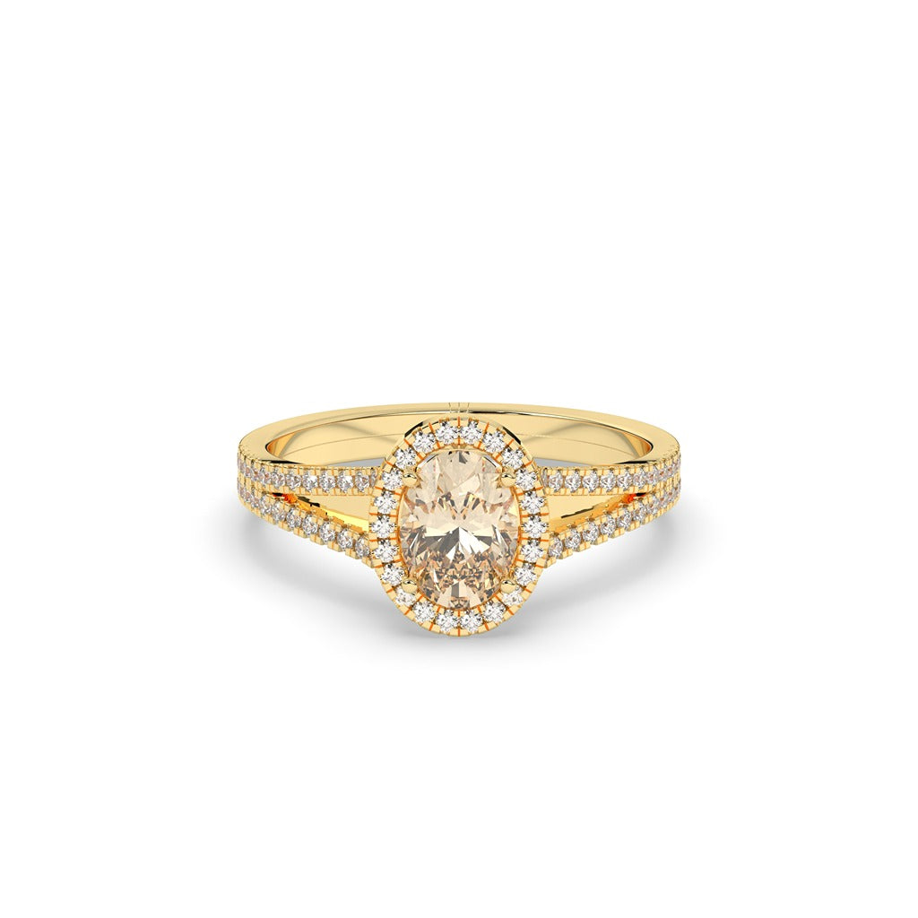 Champagne Sparkle Double Band Ring