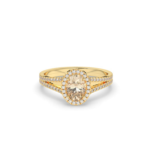 Champagne Sparkle Double Band Ring