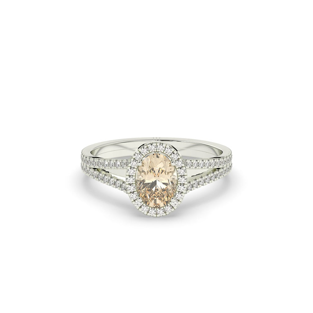 Champagne Sparkle Double Band Ring