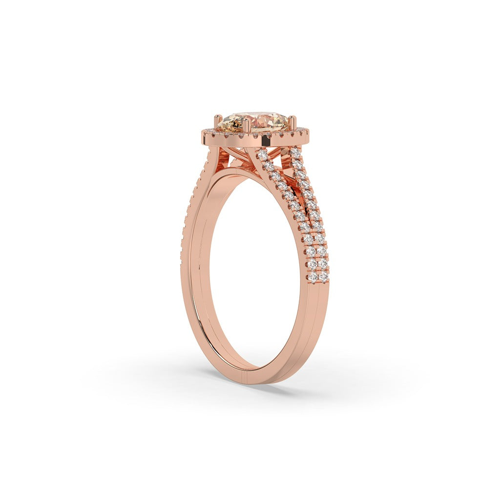Champagne Sparkle Double Band Ring