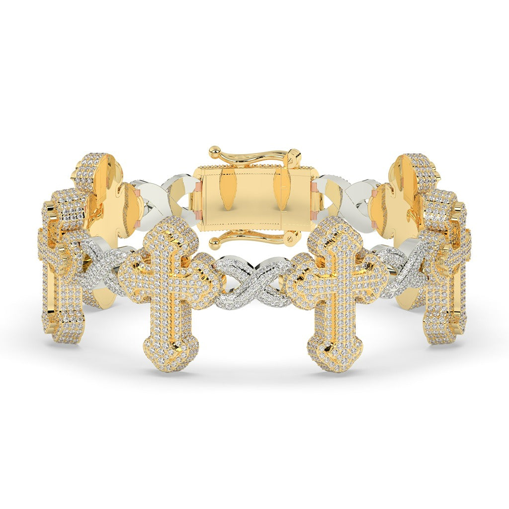 Faith Over Ice Gold Bracelet