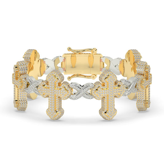 Faith Over Ice Gold Bracelet