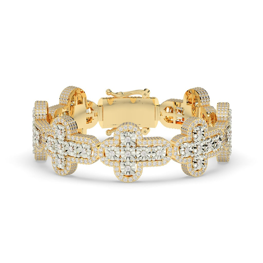 Royal Cross Shine Gold Bracelet