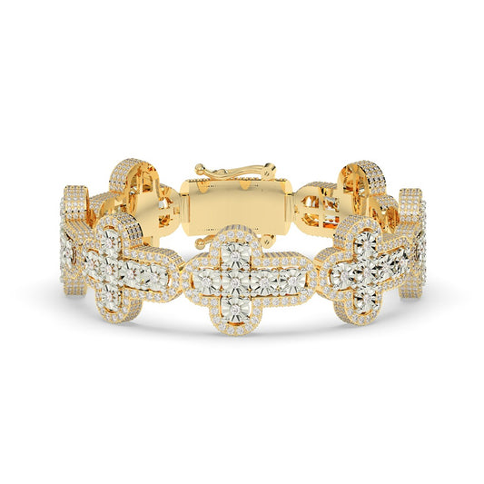Royal Cross Shine Gold Bracelet