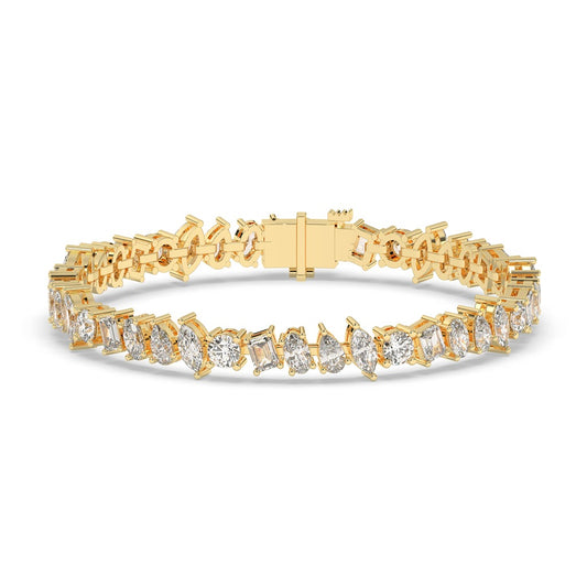 Mixed Cut Diamond Tennis Bracelet