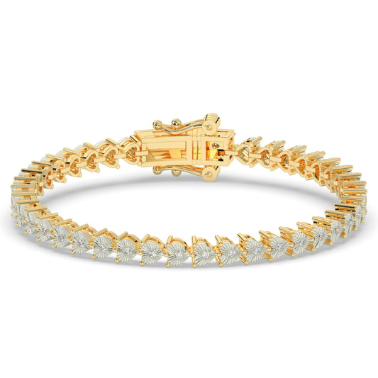 Delicate Petal Design Gold Bracelet