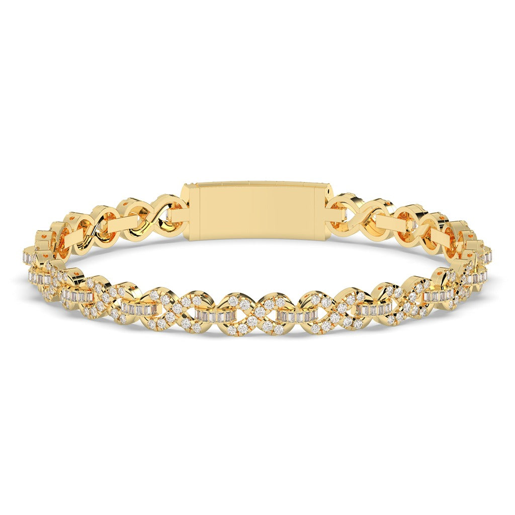 Infinity Twist Diamond Link Bracelet