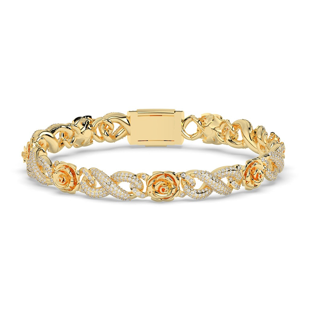 Rose Twist Infinity Diamond Bracelet