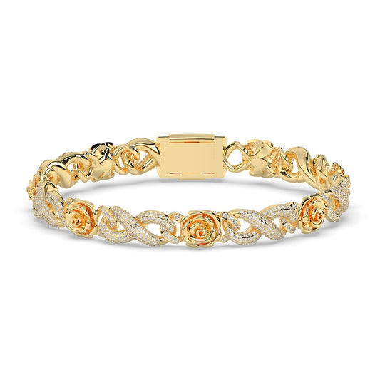 Rose Twist Infinity Diamond Bracelet