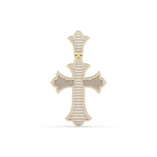 Royal Baguette Cross Gold Pendant
