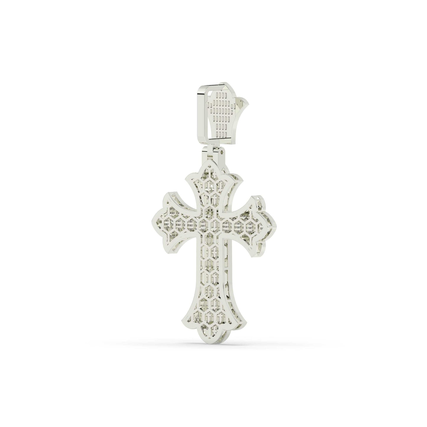 Royal Baguette Cross Gold Pendant