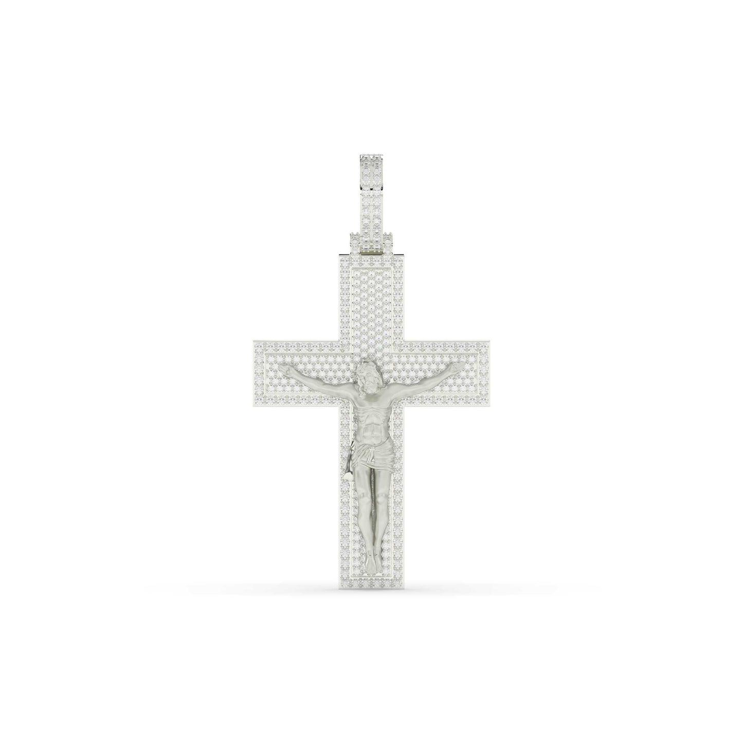 Jesus Crucifix Diamond Cross Pendant
