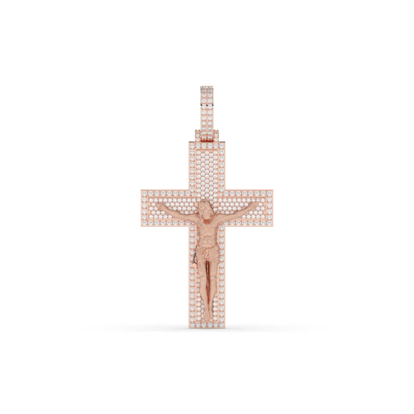 Jesus Crucifix Diamond Cross Pendant