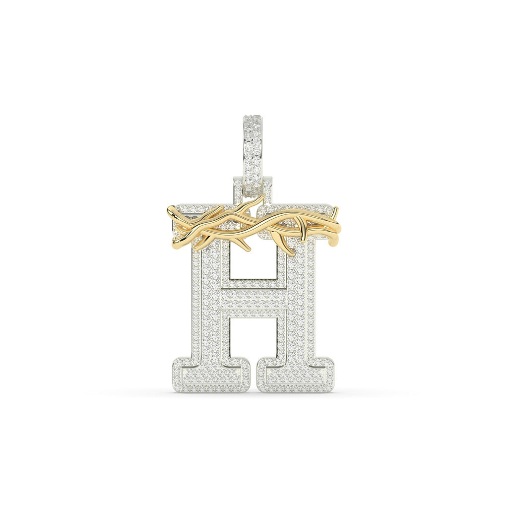 Thorn Crown H Iced Pendant