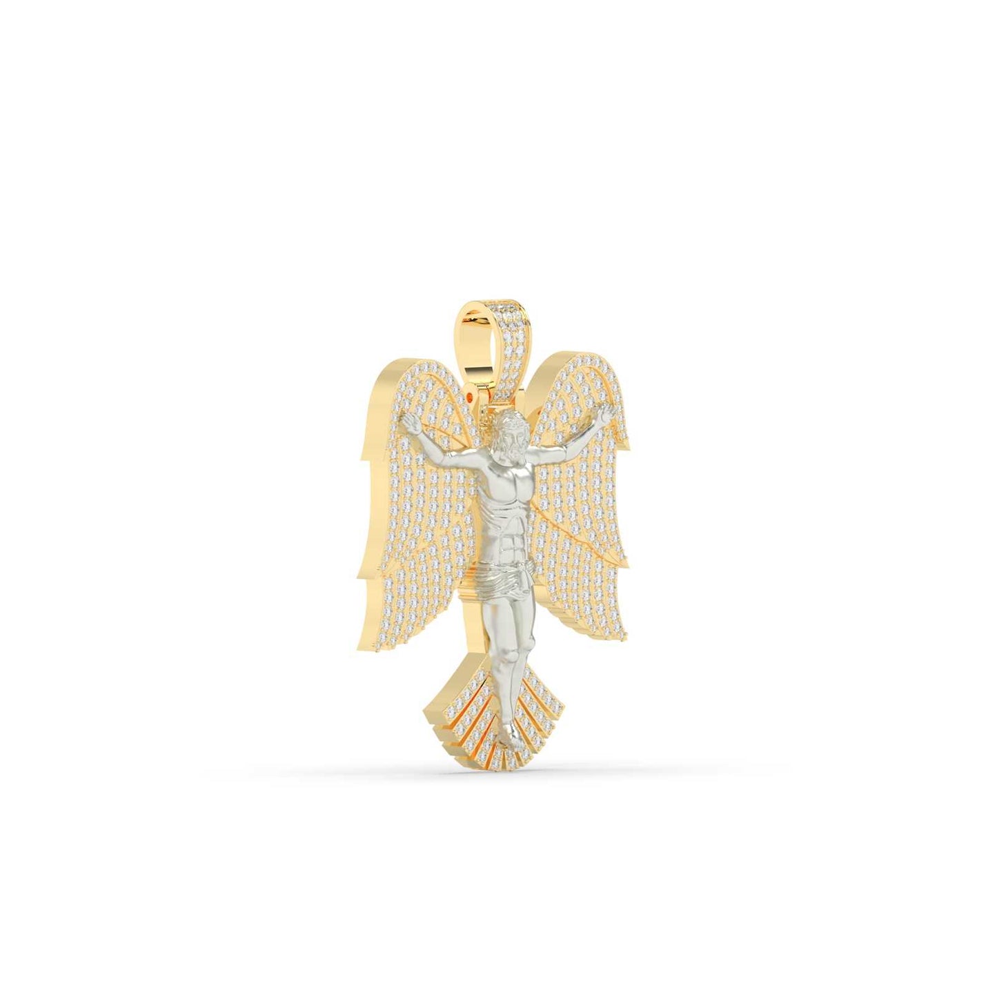 Jesus With Angel Wings Pendant