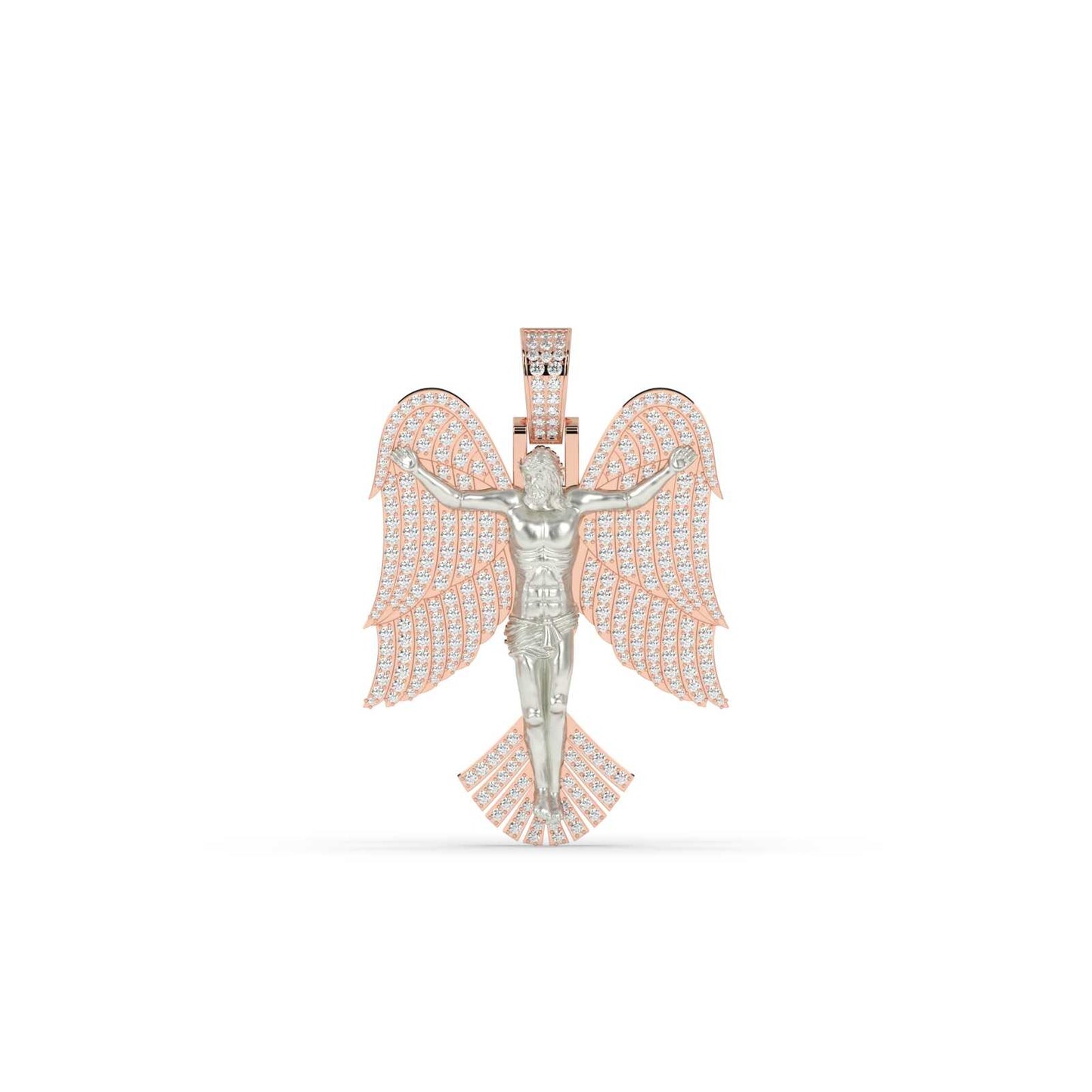 Jesus With Angel Wings Pendant