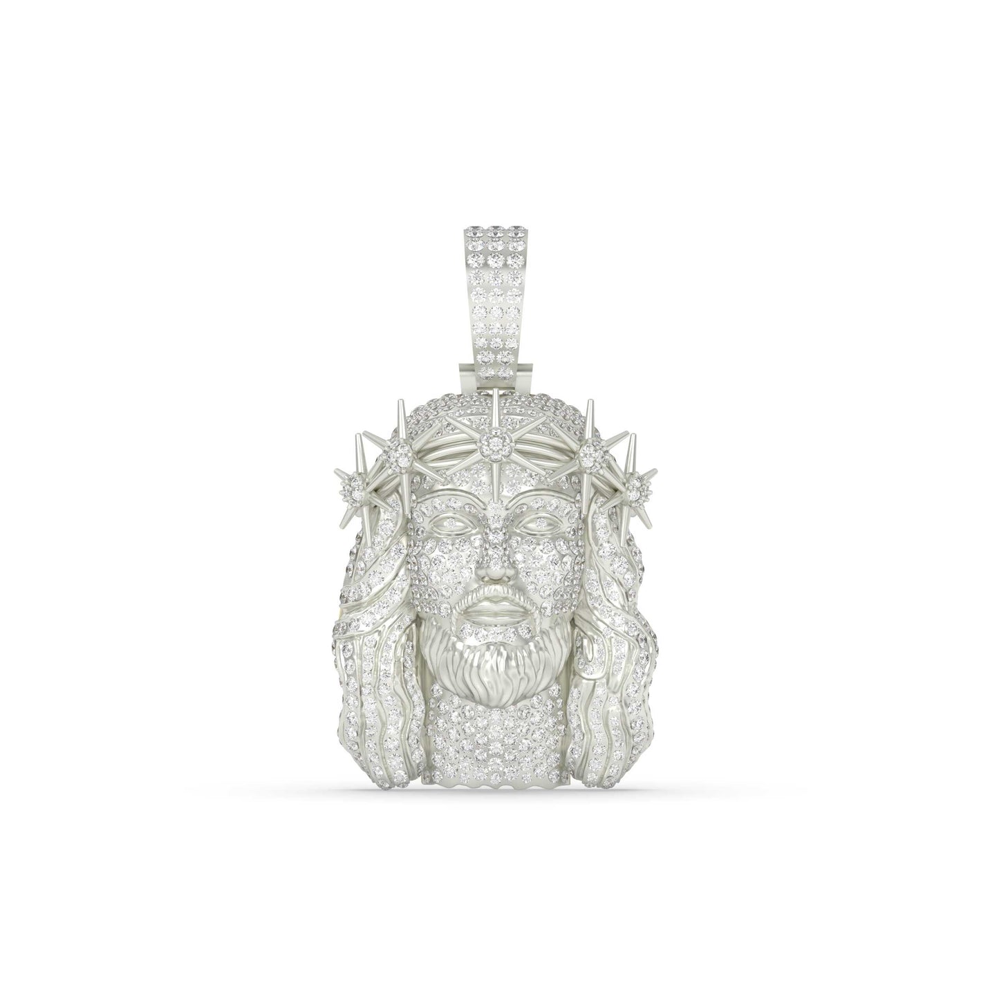 Jesus Crown Star Diamond Pendant