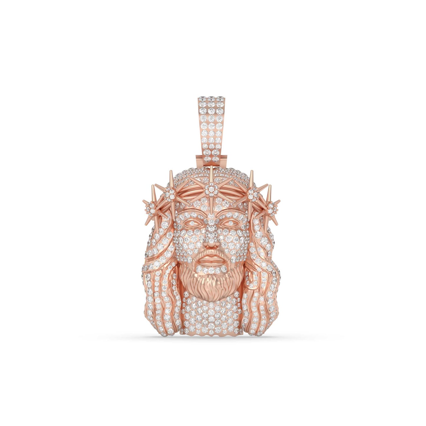 Jesus Crown Star Diamond Pendant