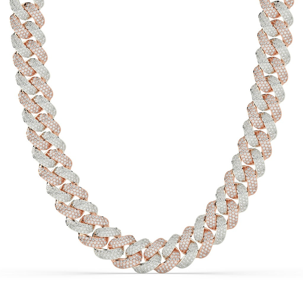 Dual Shine Diamond Cuban Necklace