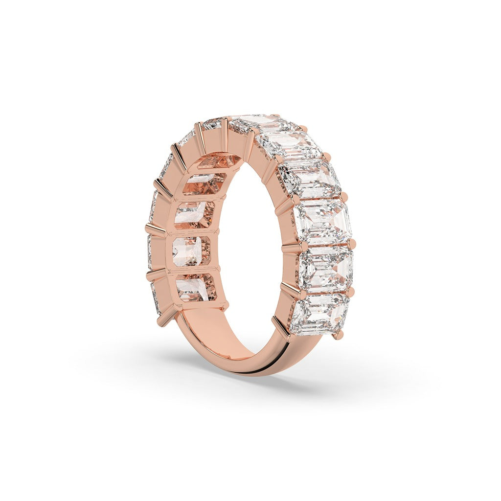 Emerald Cut Diamond Eternity Band