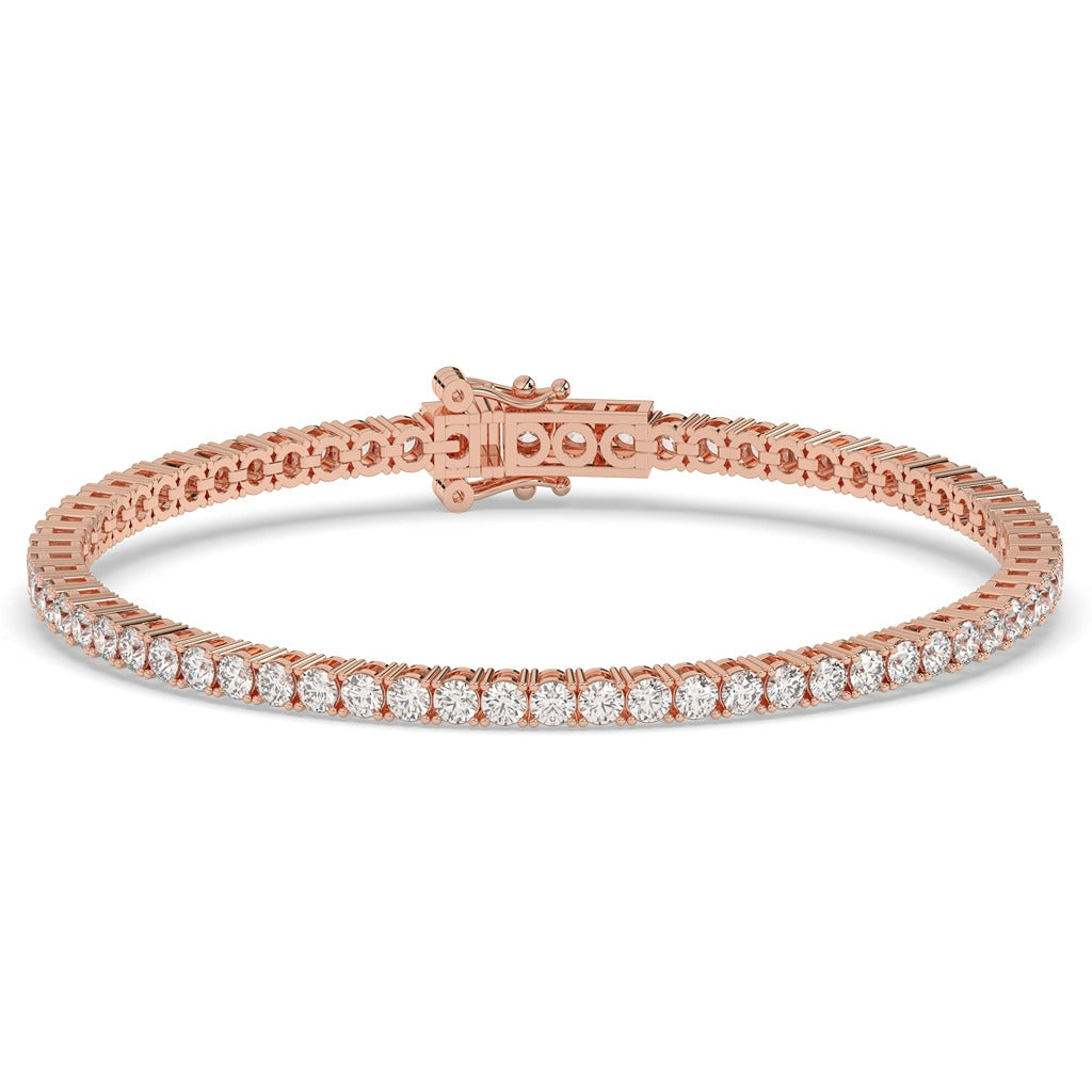 Elegant Round Diamond Gold Bracelet