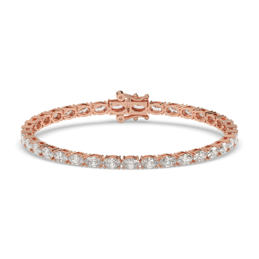 Oval Brilliance Gold Tennis Bracelet