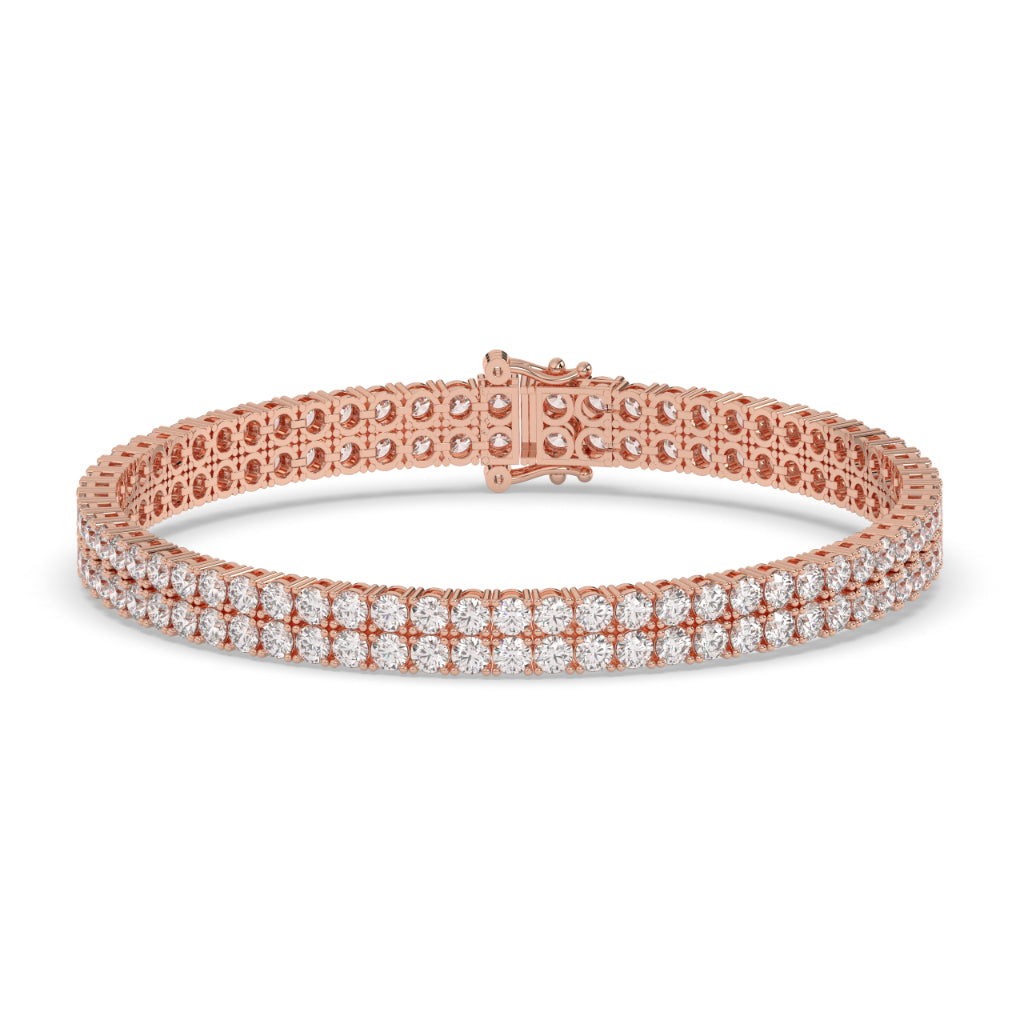 Double Row Diamond Tennis Bracelet
