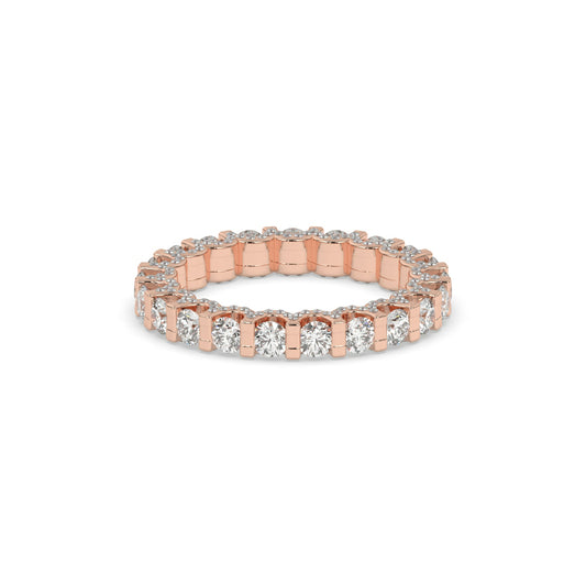 Gold Round Diamond Eternity Band