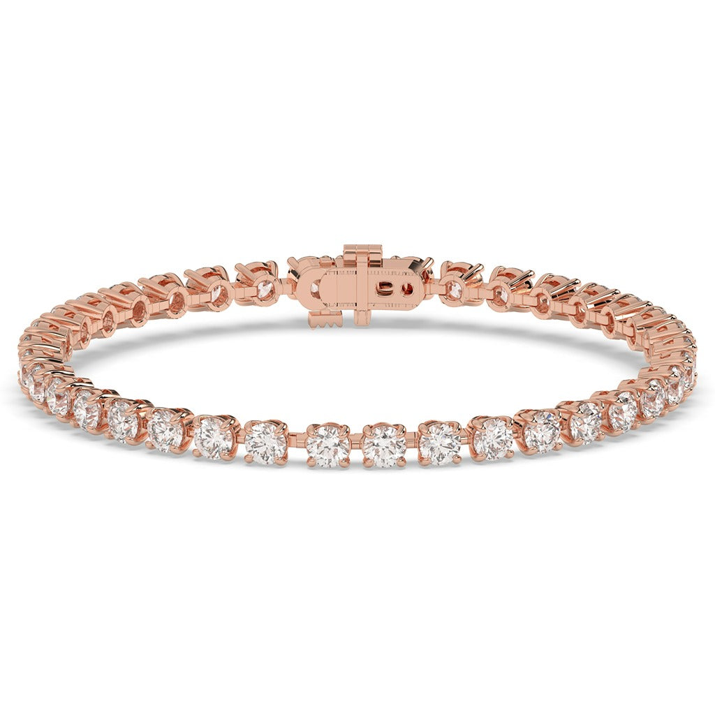 Gold Prong Set Diamond Bracelet