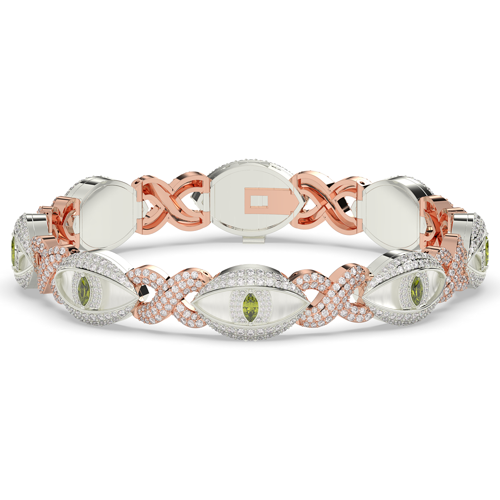 Evil Eye Infinity Diamond Bracelet