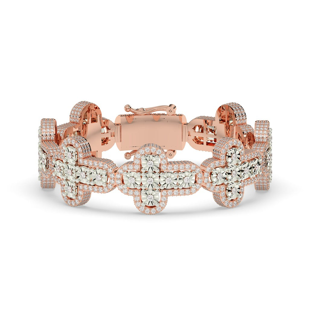 Royal Cross Shine Gold Bracelet