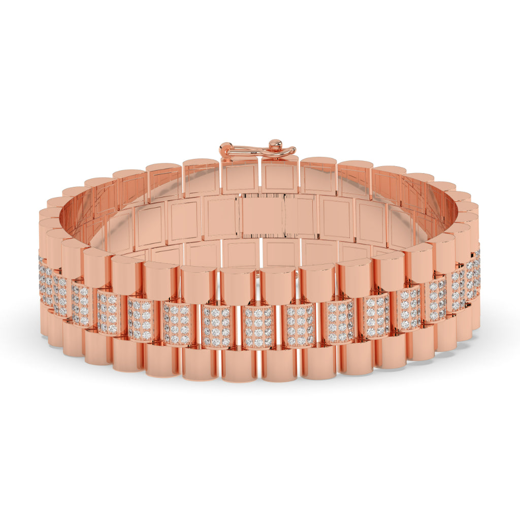 Gold Brick Pavé Shine Bracelet