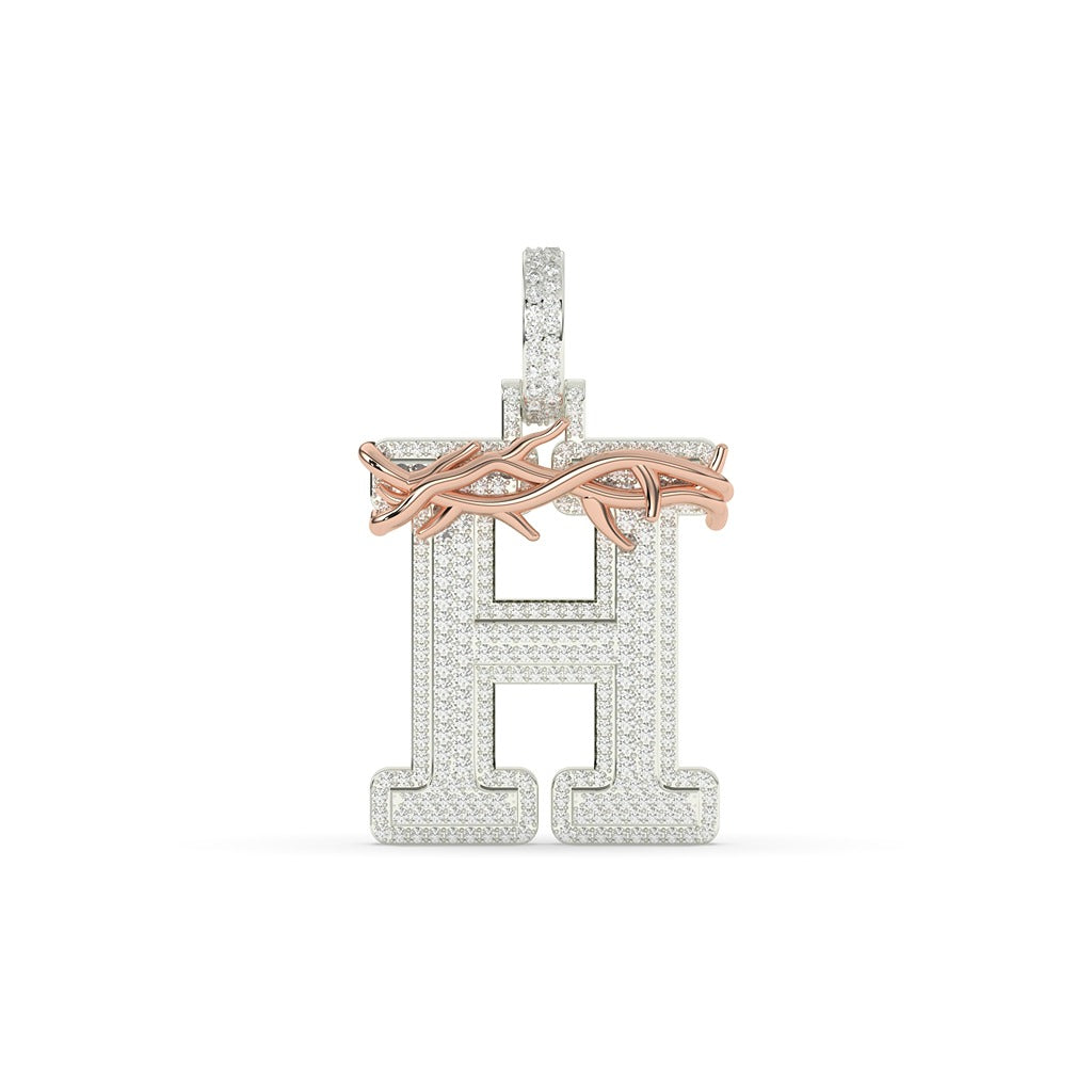 Thorn Crown H Iced Pendant