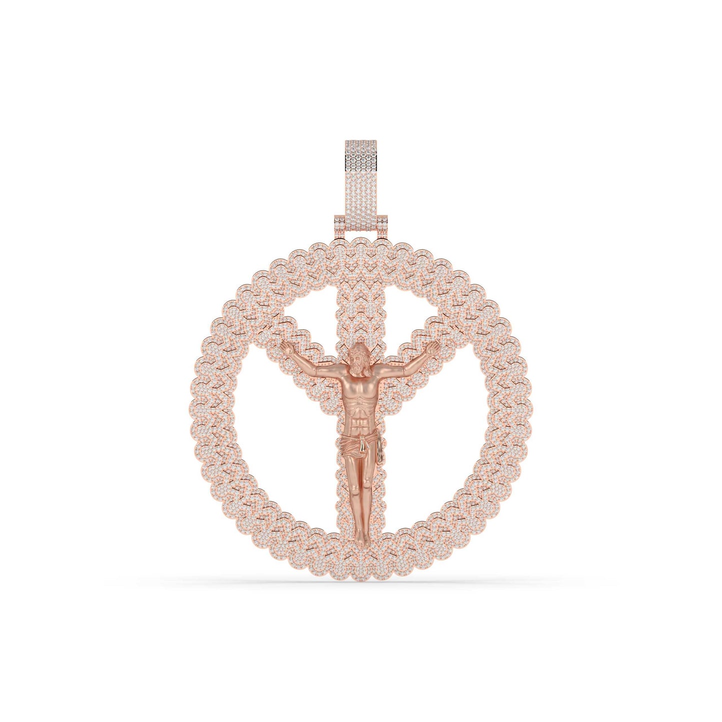 Jesus Peace Sign Gold Pendant