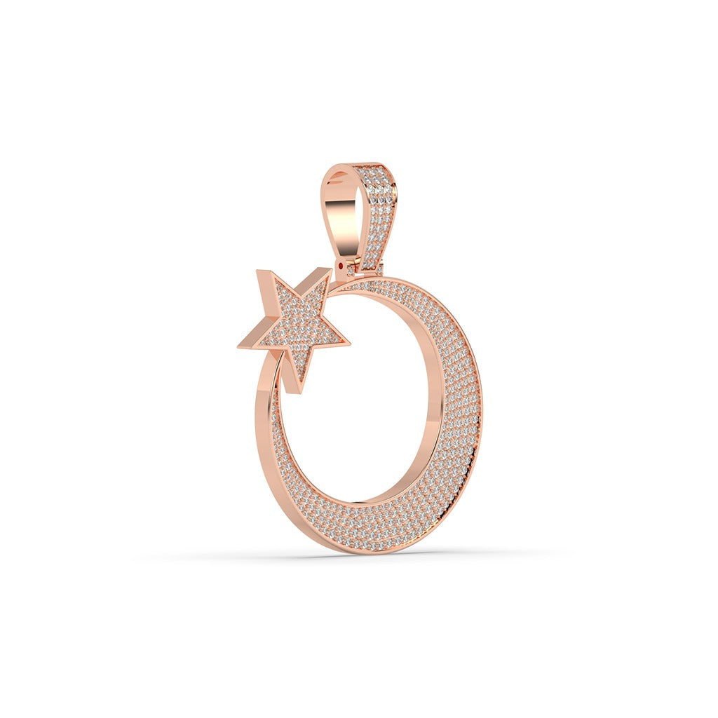 Golden Moon and Star Charm