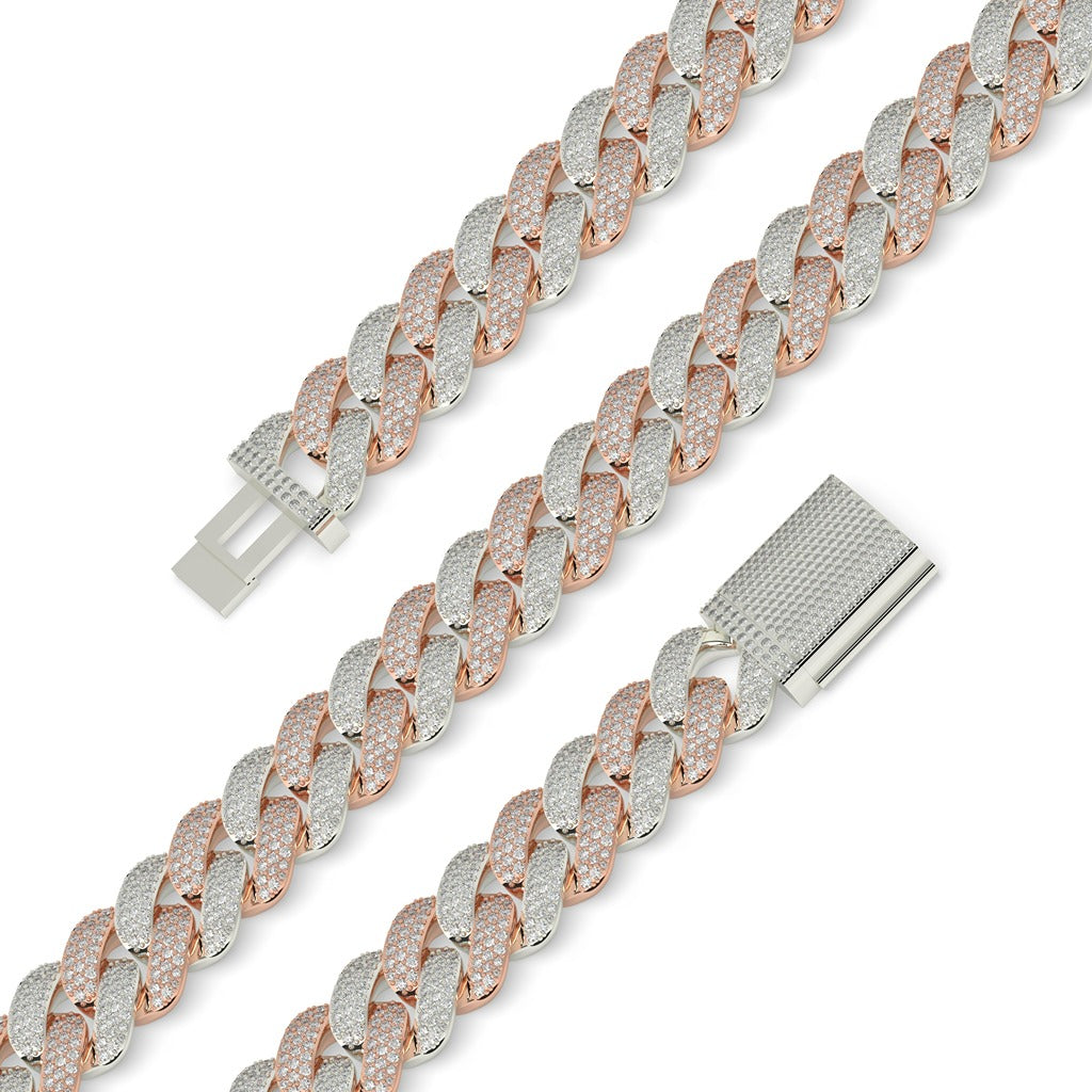 Dual Shine Diamond Cuban Necklace