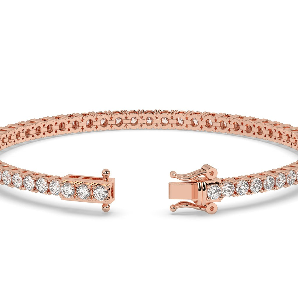 Timeless Round Diamond Tennis Bracelet in Gold